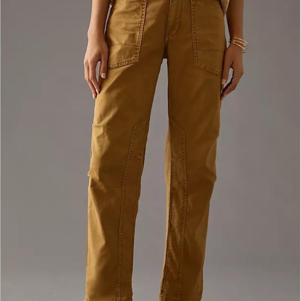 Anthropologie The Wanderer Pants Women’s 29 Brown Cargo Utility Casual Crop Boho